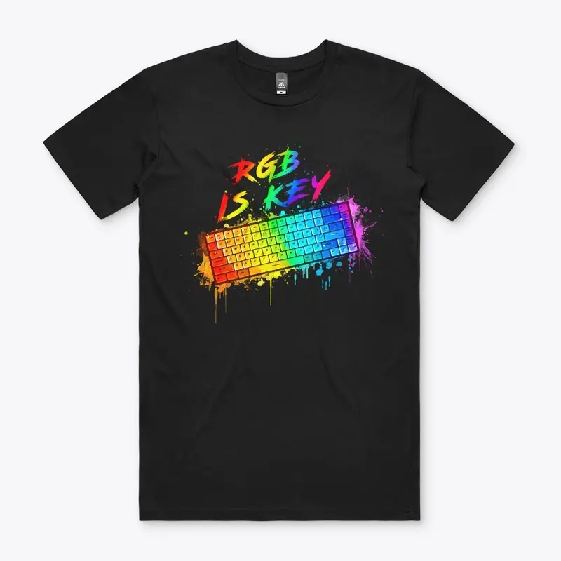 RGB Is Key Tshirt with Angled Keyboard