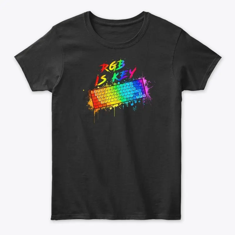 RGB Is Key Tshirt with Angled Keyboard