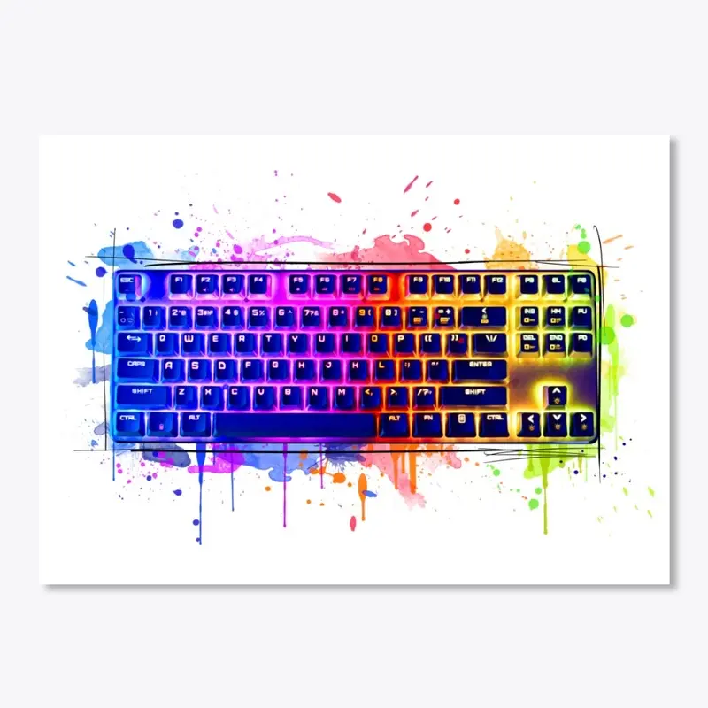 Watercolor Mechanical Keyboard sticker