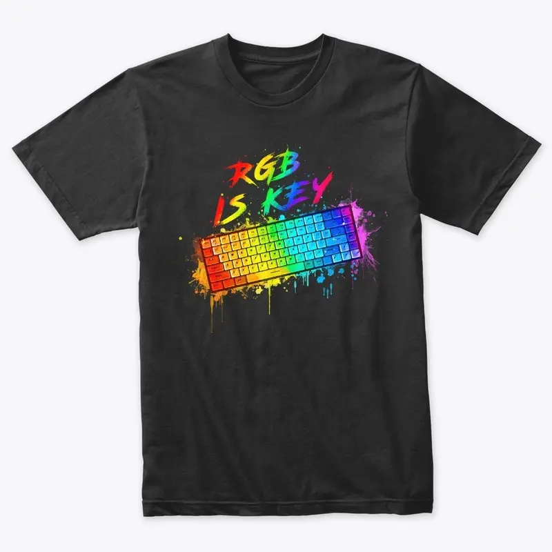 RGB Is Key Tshirt with Angled Keyboard