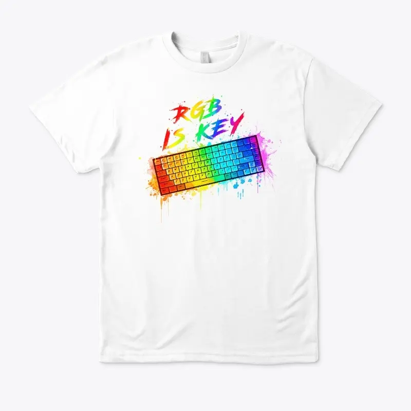 RGB Is Key Tshirt with Angled Keyboard